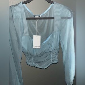 Emory Park Mesh Long Sleeve Top